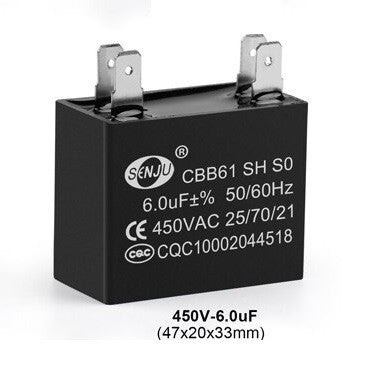 Condensateur 6uf 4 bornes 6µf 6 µf uf 6 mf micro farad 450v cbb61 500v ac cbb61 moteur ventilateur 50/60Hz ECLATS DESTOCKAGE