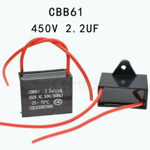 Condensateur cbb61 2.2uf 450v 2.2mf 2.2 mf uf micro farad 50/60hz condo demarrage moteur ECLATS DESTOCKAGE