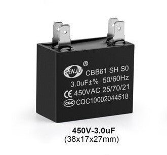 Condensateur cbb61 4 pin 3uf 450v 3mf 3 mf uf micro farad 50/60hz condo demarrage moteur ECLATS DESTOCKAGE