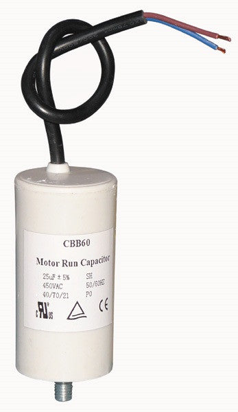 Condensateur condo a fil 25uf 26uf 26mf 25 mf 26 uf micro farad 450v 500v cbb60 cable demarrage moteur ECLATS DESTOCKAGE