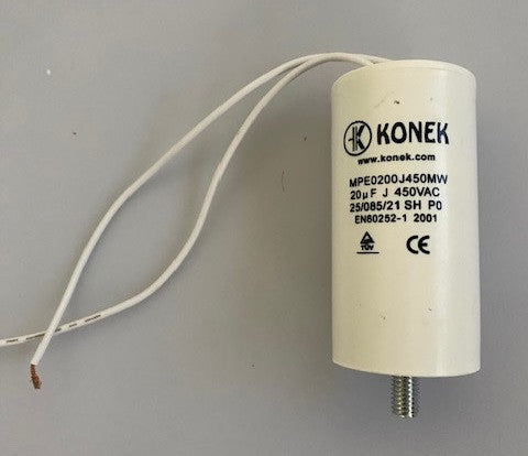 Condensateur condo fil 20mf 20uf 20 mf micro farad cbb60 450v cable demarrage moteur - ECLATS DESTOCKAGE