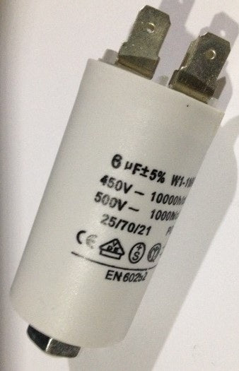 Condensateur cosse 6µf 6 µf uf micro farad demarrage 400v 450v 500v 50/60 hz condo moteur - ECLATS DESTOCKAGE