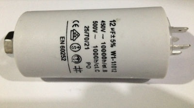 Condensateur de demarrage 12mf 12µf 12 mf µf micro farad 35 x 71mm pour tondeuse electrique - ECLATS DESTOCKAGE