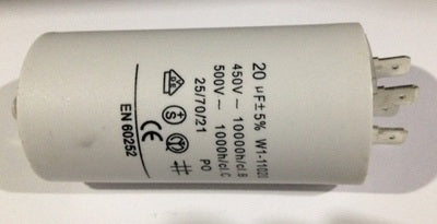 Condensateur de demarrage 20µf 20 mf µf uf mf micro farad 400v 450v 500v pour tondeuse electrique - ECLATS DESTOCKAGE