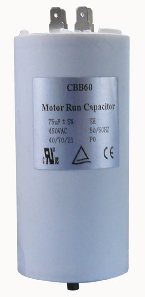 Condensateur de démarrage 75 mf 75mf micro farad 400v 450v 500v cbb60 condo double cosse faston - ECLATS DESTOCKAGE