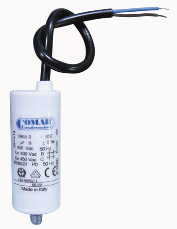 Condensateur de démarrage 9mf 9 mf micro farad 450 v siemens 00416450 condo  a fil cbb60 - ECLATS DESTOCKAGE