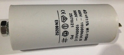 Condensateur de marche démarrage moteur 40µf cosses 40 mf µf micro farad 450v - ECLATS DESTOCKAGE