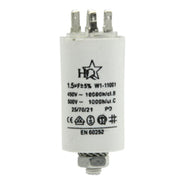 Condensateur permanent 1.5 µf 1.5mf 400v 450v 500v condo a double cosses faston 6.3mm vis m8 - ECLATS DESTOCKAGE
