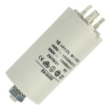 Condensateur permanent 16 µf uf mf micro farad pour lave linge siemens lg smeg miele beko haier gias - ECLATS DESTOCKAGE
