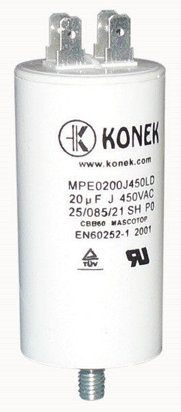Condensateur permanent 20µf 20 µf uf mf micro farad BFC516 - 9210031B5 (BRANDT) faston 6.3mm m8 - ECLATS DESTOCKAGE