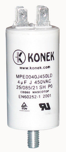 Condensateur permanent 4 µf 4µf mf micro farad 450v pompe lavage adg673 whirlpool - ECLATS DESTOCKAGE
