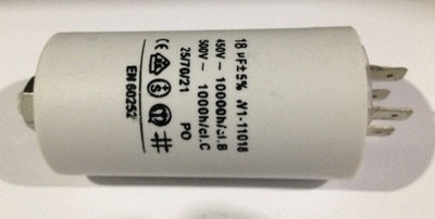 Condensateur permanent demarrage moteur 18µf 18 µf mf micro farad 450v double cosses - ECLATS DESTOCKAGE
