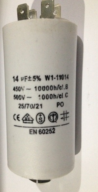 Condensateur standard 14µf permanent 14 mf µf micro farad 400v 450v - ECLATS DESTOCKAGE