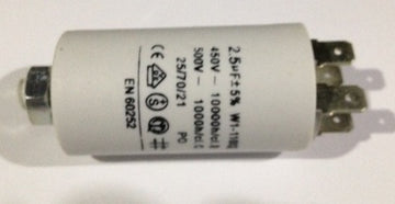 Condensateur standard permanent 2µf 2 mf µf micro farad 450v 50/60hz cosse faston 6.3mm - ECLATS DESTOCKAGE