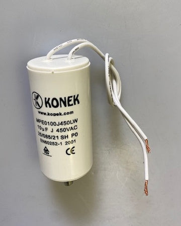 Condo fil 10µf 10 mf micro farad 450 v/ac cbb60 condensateur de démarrage moteur connexion par fils - ECLATS DESTOCKAGE