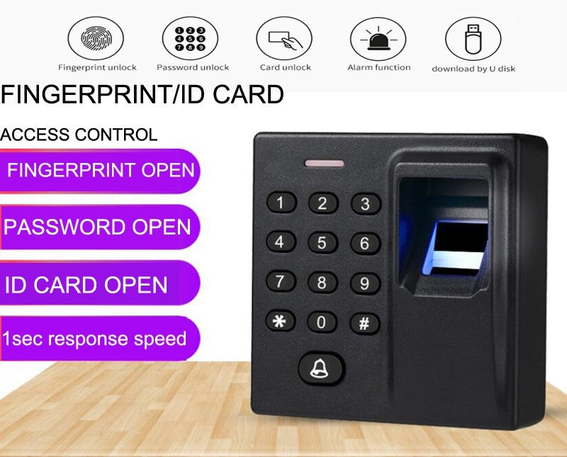 contrôle d'accès d'empreinte digitale biométrique 12v contrôleur de porte autonome usb 125K HZ RFID ECLATS DESTOCKAGE