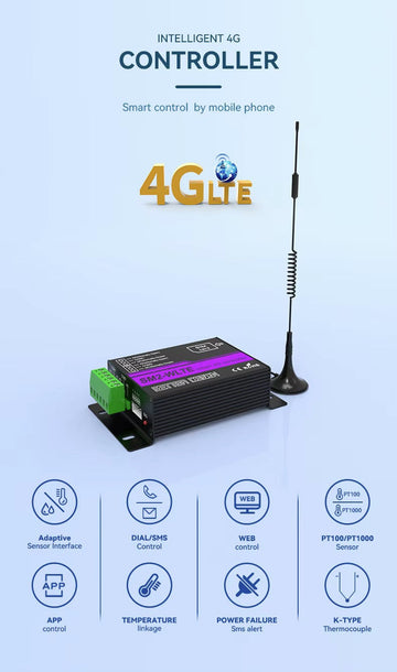 Contrôleur de capteur d'humidité de température GSM 4G 2 relais commutateur intelligent application SMS ECLATS DESTOCKAGE