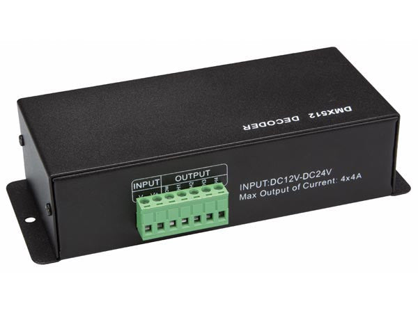 Controleur DMX pour ruban led - 4 canaux LEDC09 equivalent VDPCRGB3 ECLATS DESTOCKAGE