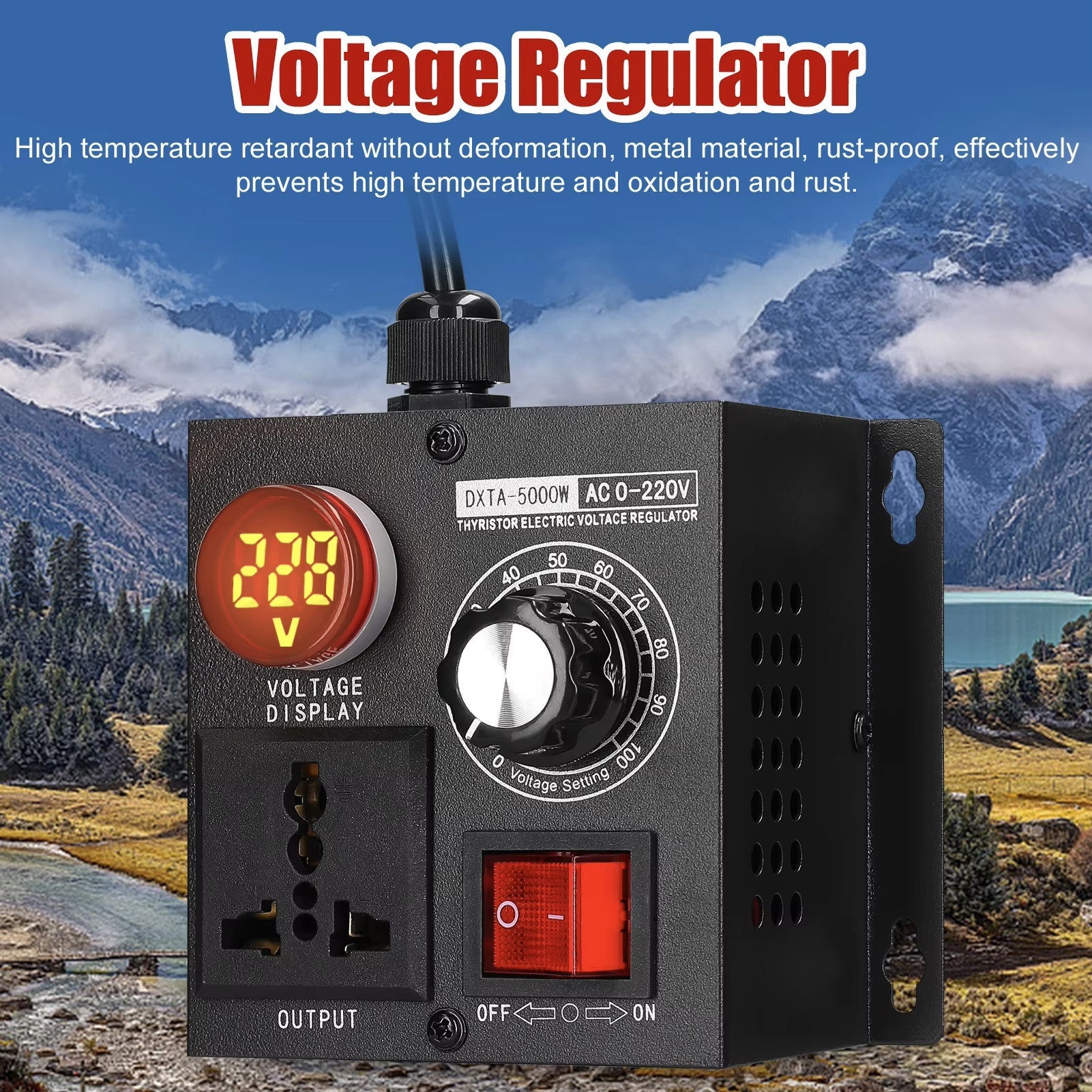 Contrôleur regulateur tension variable gradateur DXTA-5000W 220v 100w 200w 300w 500w 600w 700w 800w ECLATS DESTOCKAGE