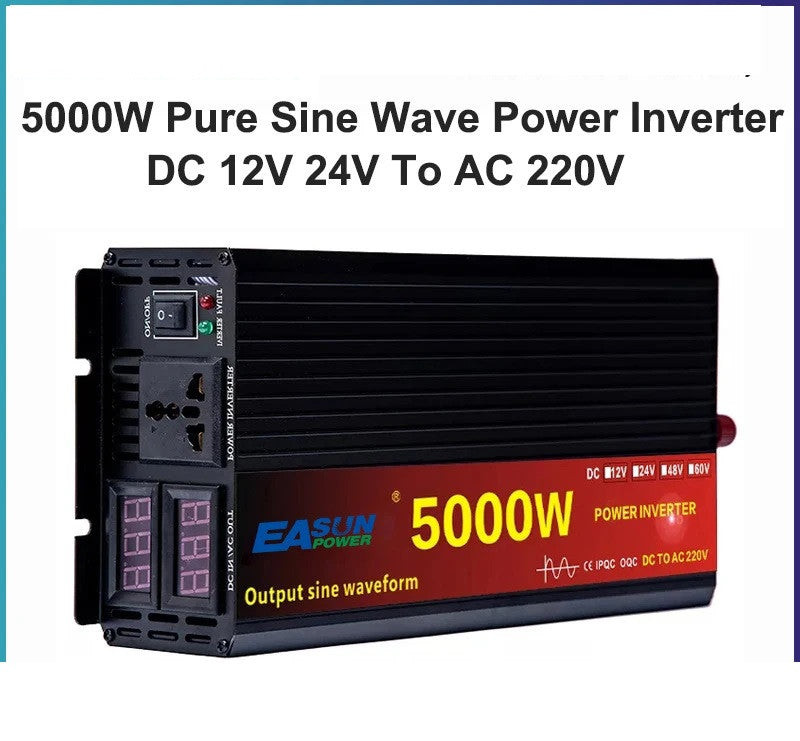 Convertisse Onduleur à onde sinusoïdale DC 24V à AC 220V 3000W 4000W 5000W crete 2500w continu ECLATS DESTOCKAGE