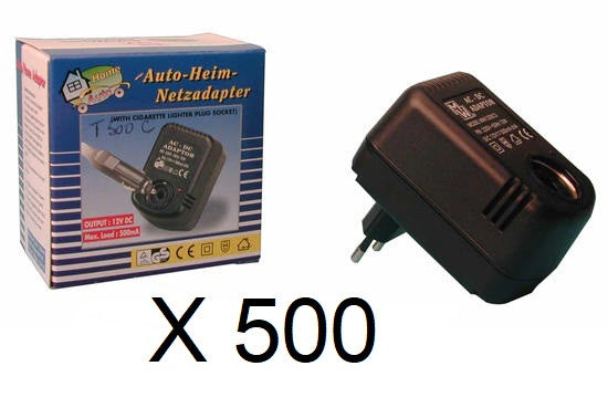 500 Convertisseurs 220v 230v 240v 12v 13.8v 0.5a prise allume cigare adaptateur alimentation transfo ECLATS DESTOCKAGE