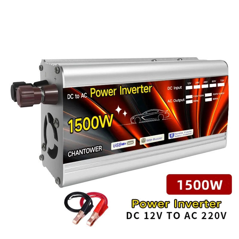 Convertisseur tension 12v 220v 800w continu 1000w 1200w 1500w crete 12 220 12vcc 240vca - ECLATS DESTOCKAGE