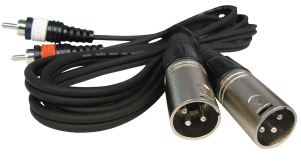 Cordon 2 rca mâle 2 xlr mâle 1m50 ECLATS DESTOCKAGE