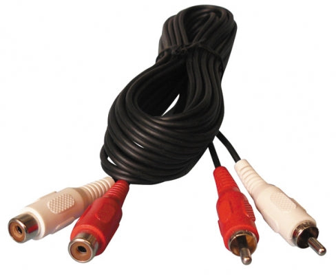 Cordon 2 rca mâle vers 2 rca femelle 5 metres coa111g ECLATS DESTOCKAGE