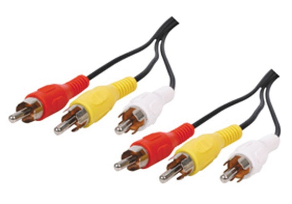 Cordon audio video cable-521/10 3 rca mâle vers 3 rca mâle 10m cable camera surveillance ECLATS DESTOCKAGE