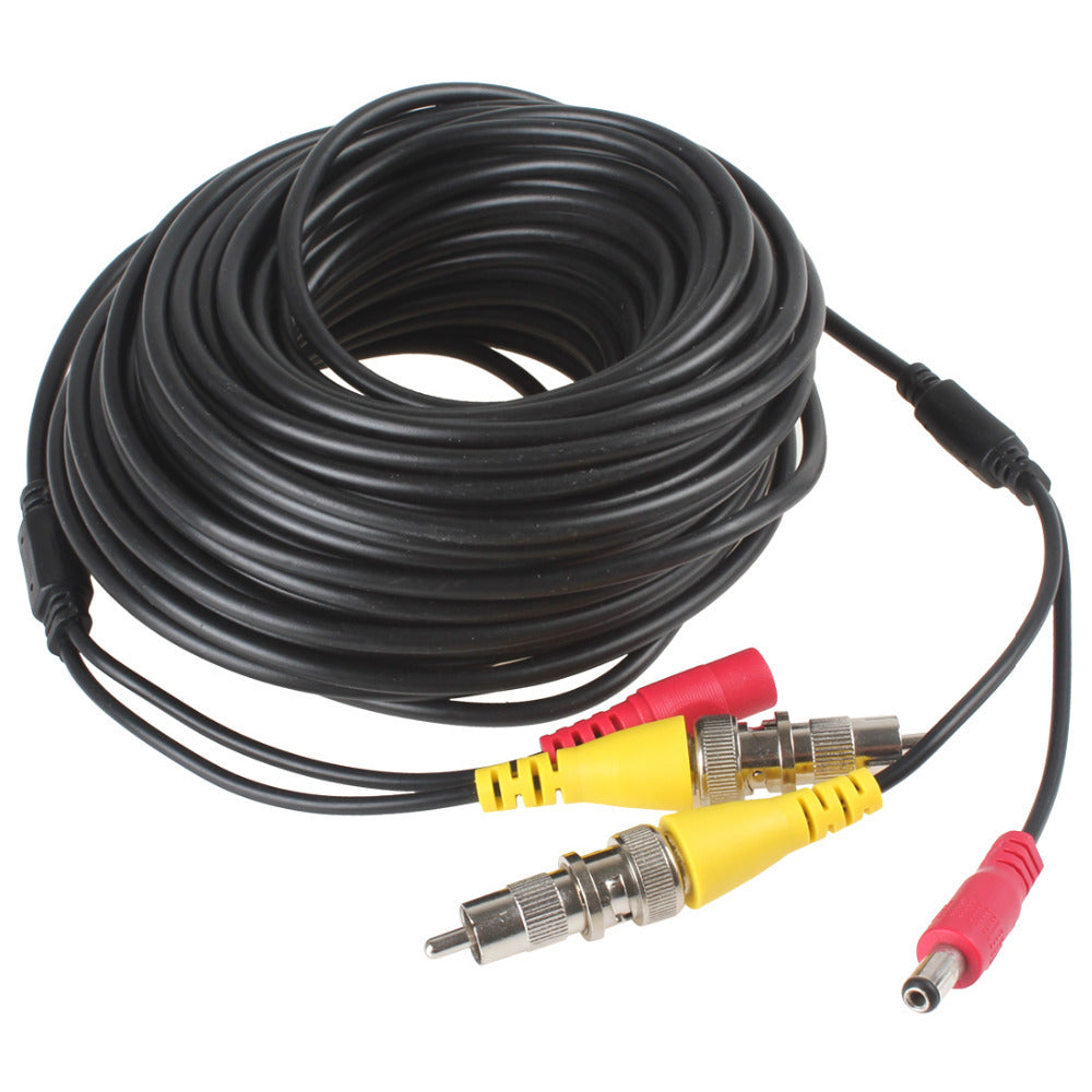 Cordon coaxial rg59 18m 20m sec-cable1020 Cable BNC DC pour caméra video surveillance ECLATS DESTOCKAGE