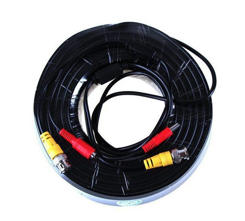 Cordon coaxial rg59 30m sec-cable1030 Cable BNC DC pour caméra video surveillance ECLATS DESTOCKAGE