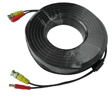 Cordon coaxial rg59 50m sec-cable1050 Cable BNC DC pour caméra video surveillance ECLATS DESTOCKAGE