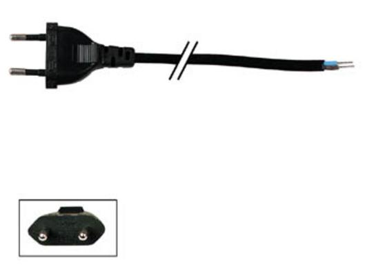 Cordon noir prolongateur electrique 1.8m 2x0.75 fiche mâle net2b1.8 normalisee ECLATS DESTOCKAGE