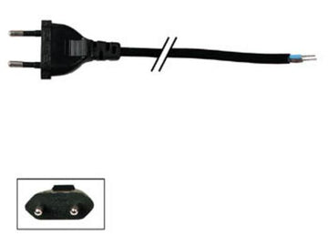 Cordon noir prolongateur electrique 1.8m 2x0.75 fiche mâle net2b1.8 normalisee ECLATS DESTOCKAGE