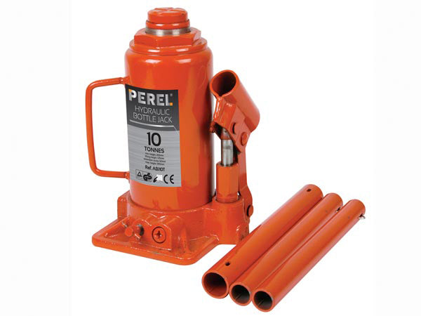 Cric hydraulique garage auto 10 tonnes abj10t hauteur 205 à 390mm vis extension: 60mm - ECLATS DESTOCKAGE