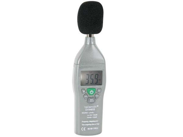 Decibelmetre dvm805 sonometre decibel metre mesure son bruit resolution 0.1db velleman ECLATS DESTOCKAGE