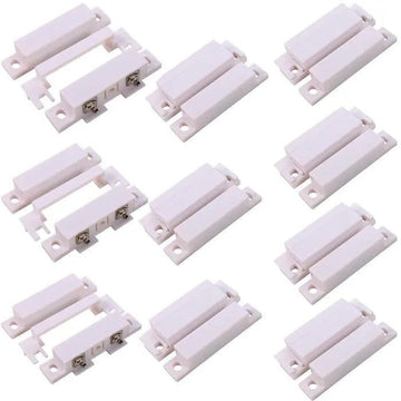 10 Detecteur ouverture capteur magnetique contact alarme nf saillie blanc mc-31 ECLATS DESTOCKAGE