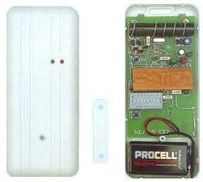 Detecteur ouverture magnetique alarme radio hf 30/100m 27.12mhz ae/sw tx2 sirio alarmes ECLATS DESTOCKAGE