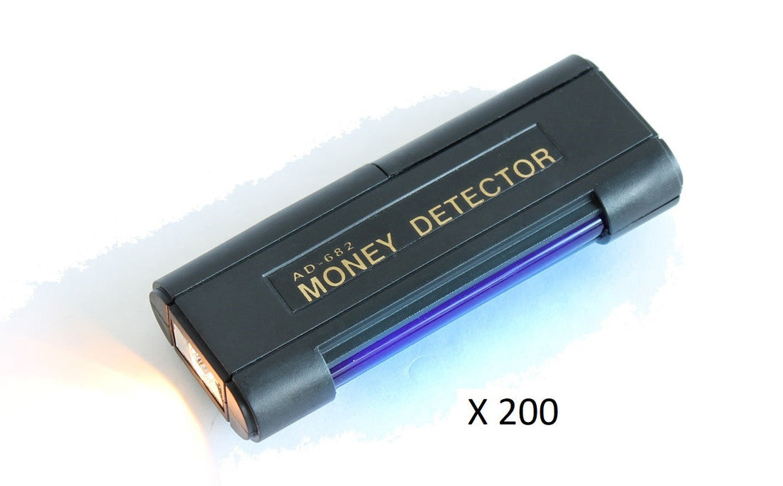 200 Detecteurs uv faux billet euro carte bancaire lumiere noire torche lampe pile tube ultraviolet md-03 ECLATS DESTOCKAGE