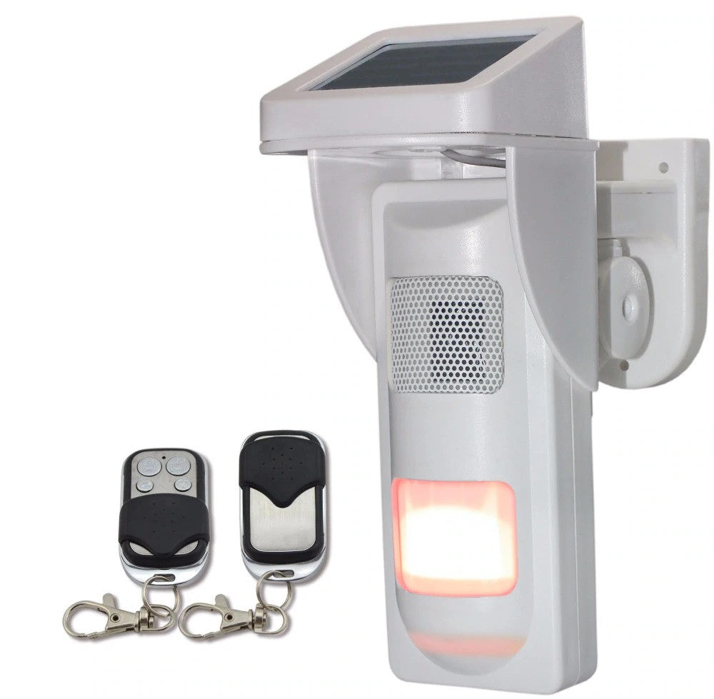 Detecteur volumetrique exterieur etanche sirene flash telecommande 433mhz chevaux âne vache mouton agneaux chèvre poney ECLATS DESTOCKAGE