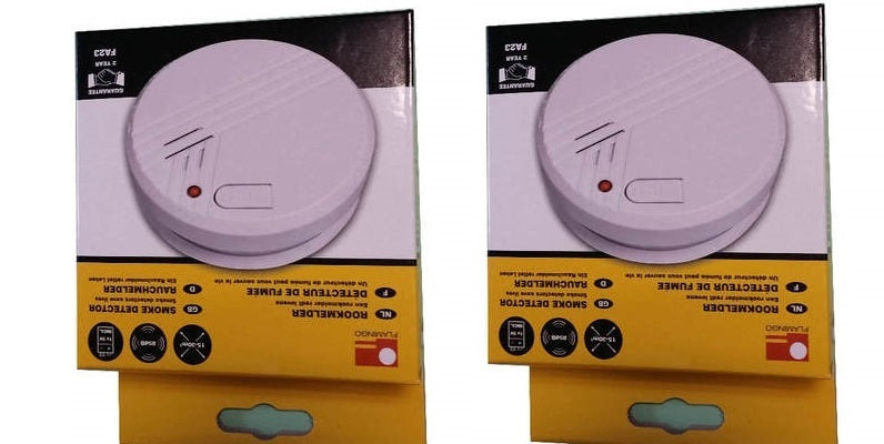 détecteurs X 2 de fumée incendie alarme autonome 9v buzzer en 14604 - ECLATS DESTOCKAGE