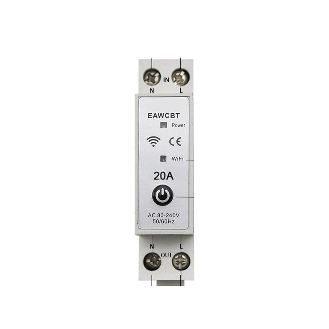 Disjoncteur monophasé phase neutre 20a wifi tuya interrupteur connecté EAWCBT minuterie 220v ECLATS DESTOCKAGE