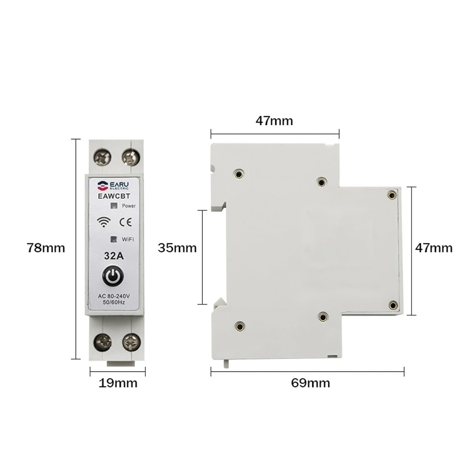 Disjoncteur monophasé phase neutre 32a wifi tuya interrupteur connecté EAWCBT minuterie 220v ECLATS DESTOCKAGE