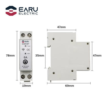 Disjoncteur monophasé phase neutre 6a wifi tuya interrupteur connecté EAWCBT minuterie 220v ECLATS DESTOCKAGE