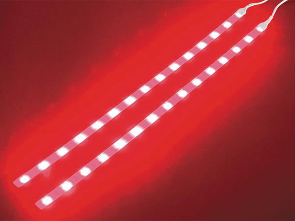 Double ruban autocollant a leds 12v rouge bouton on/off chlsr1 eclairage lumineux ECLATS DESTOCKAGE