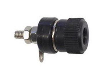 Douille 4mm nickelee noire alimentation electrique basse tension 12v cm27b electricite ECLATS DESTOCKAGE