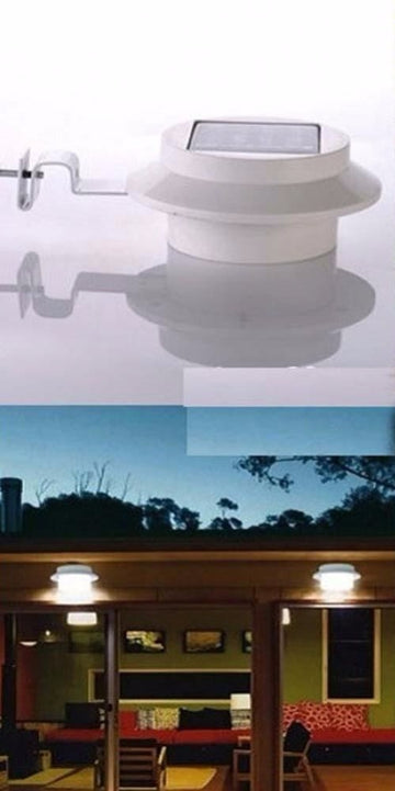Eclairage lampe extérieur solaire 3 leds mur sécurité cloture jardin - ECLATS DESTOCKAGE