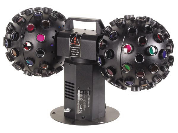 Eclairage lumineux de fete 2 boules pivotantes vdl1502rb 6 couleurs double rock ball ECLATS DESTOCKAGE