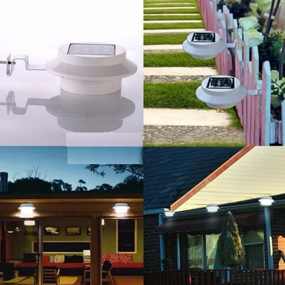 Eclairage solaire extérieur 3 leds mur sécurité cloture lampe jardin - ECLATS DESTOCKAGE