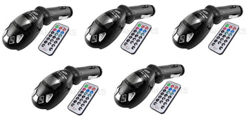 5 Emetteurs fm transmetteur sans fil radio mp3 voiture telecommande clef usb sd/mmc 9999 ECLATS DESTOCKAGE